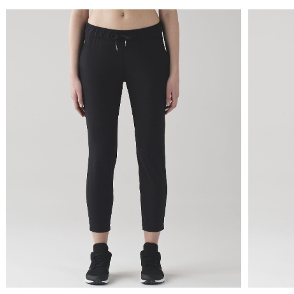 LULULEMON On The Fly Pant Black Pull On Athletic Active Pockets Stretch Size 8 - Picture 2 of 11